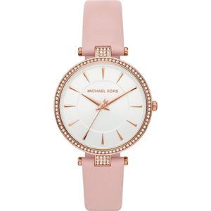 MICHAEL KORS Anabeth Rose Gold Pink Leather Watch